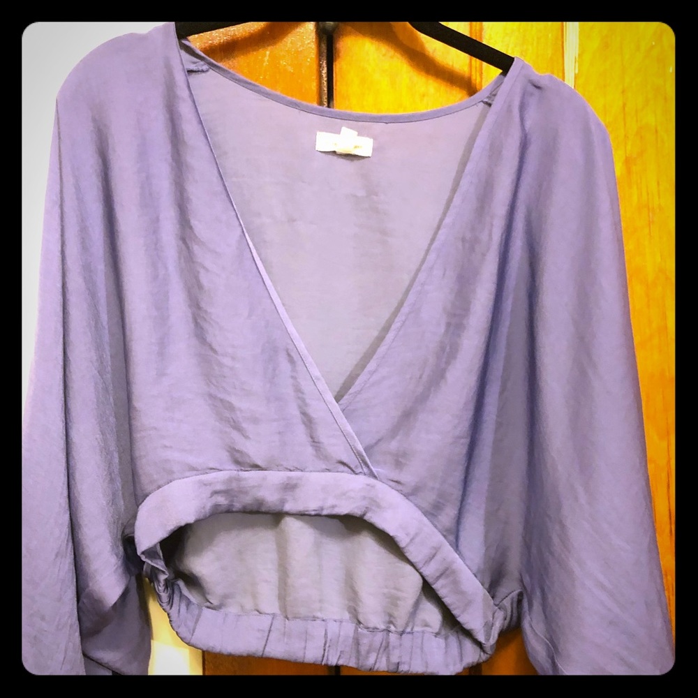 Purple flowy blouse